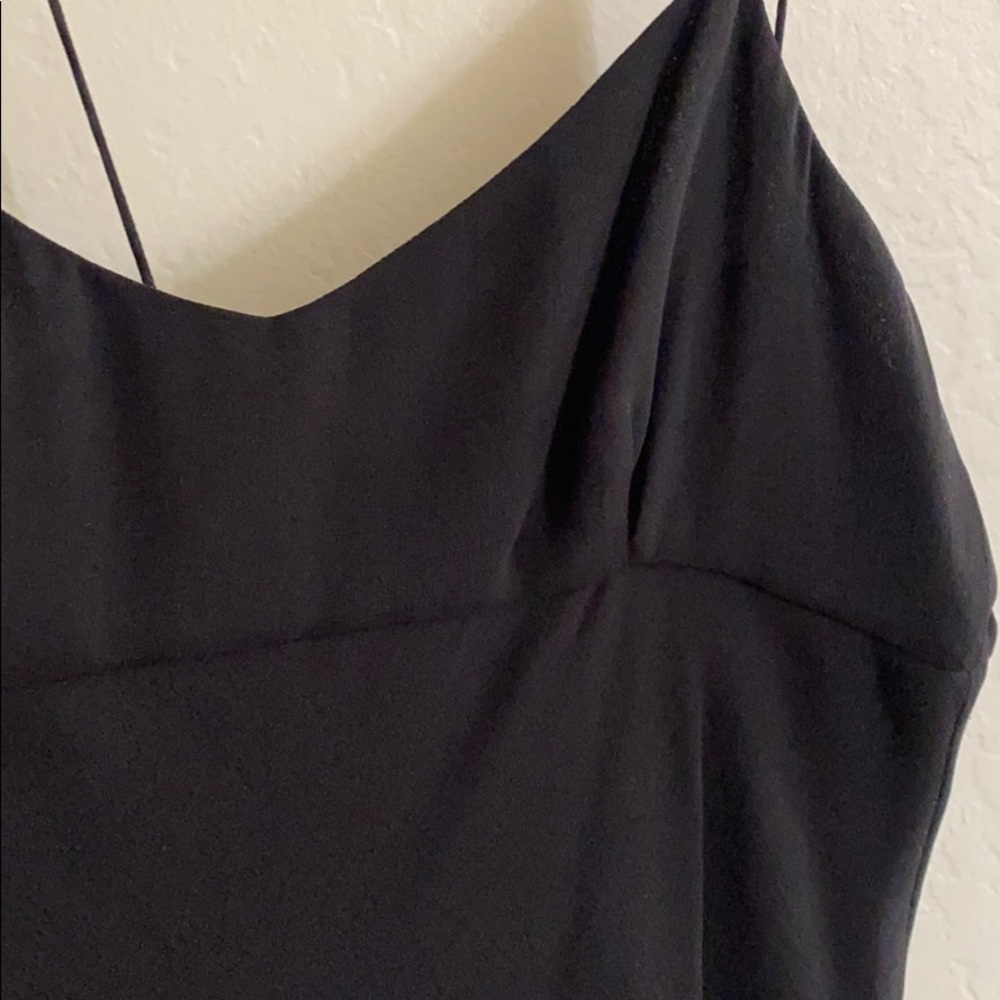 Ann Taylor black fitted 100% silk lined dress size 6 - Picture 4 of 6